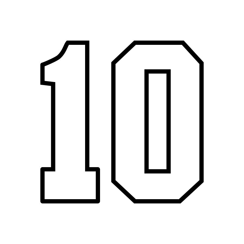 Full Block Outline 10 full-block-outline-10-screen-print-numbering-paper-stencils