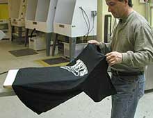 Photo example of Step 8 - Print Ink onto shirt