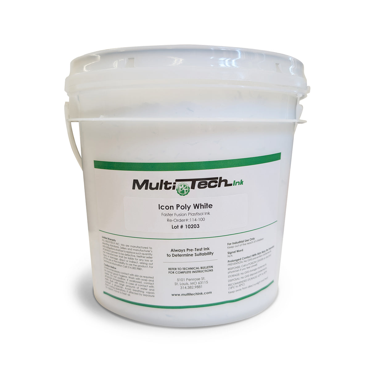 Icon Poly White Faster Fusion Plastisol Ink
