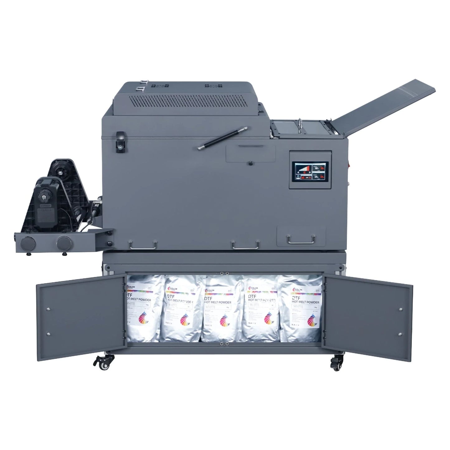 DTF Station Miro 16" DTF Powder Shaker and Dryer storage view