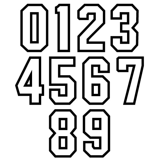 Standard Block 2 Screen Printing Numbering Stencils