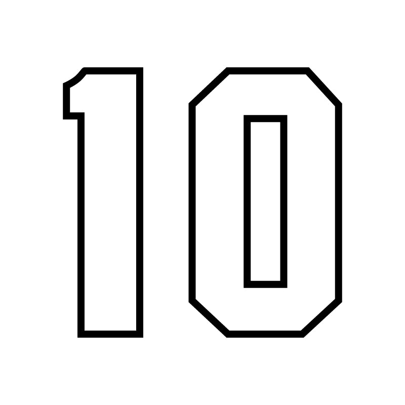 Standard Block Outline 10 Screen Print Number Stencils Athletic Print –  Lawson Screen & Digital Products