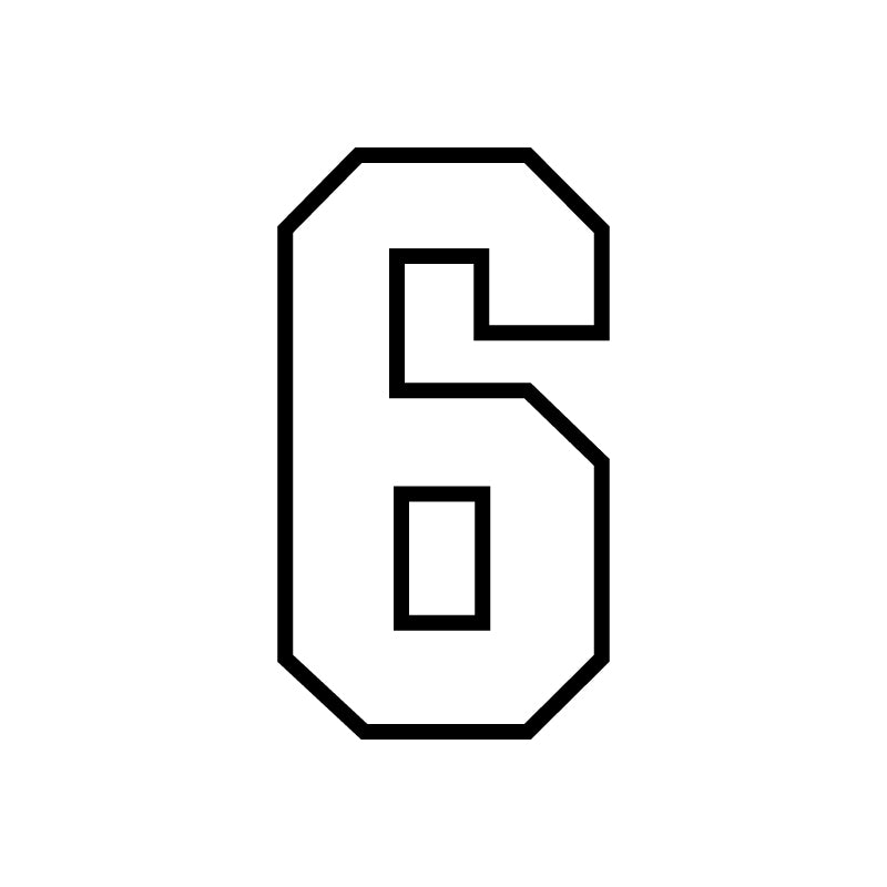 standard-block-outline-6-screen-print-number-stencils-athletic for Free Printable 2 Inch Number Stencils Standard Block Outline 6