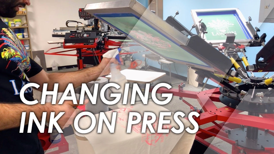 Video Overview: Changing Plastisol Ink on Press