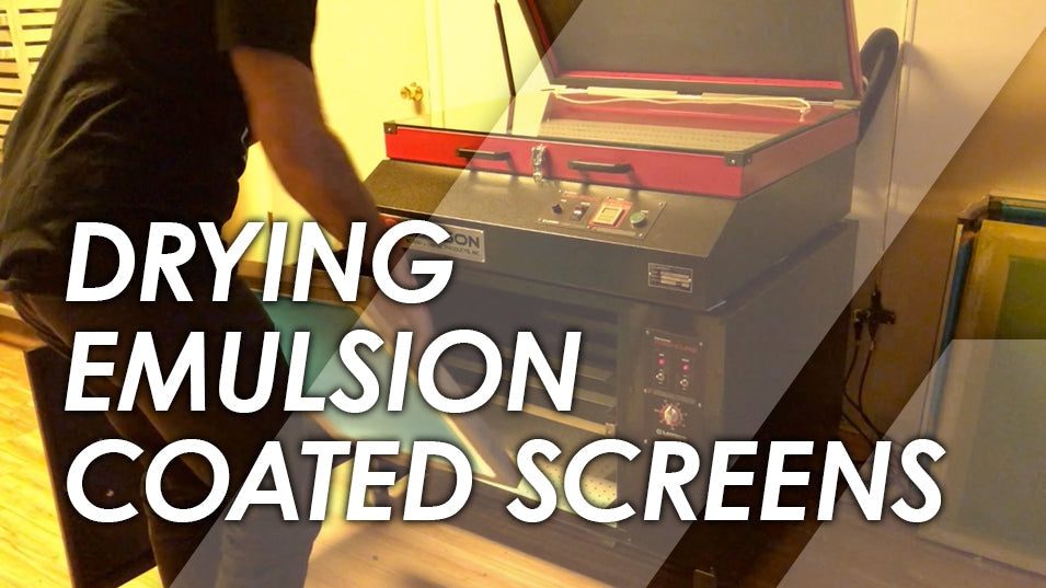 Video Overview How to Dry Screen Printing Emulsion Coated Screens