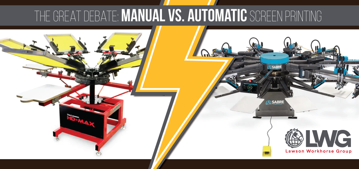 The Great Debate: Manual vs. Automatic Screen Printing