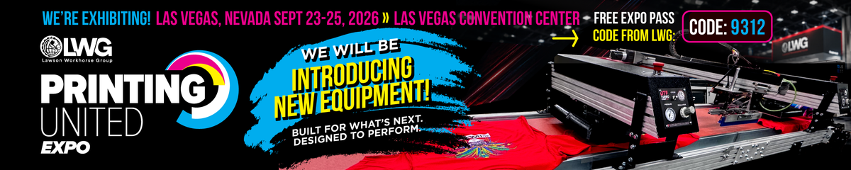 Visit Lawson Workhorse Group (LWG) at PRINTING United Expo 2026