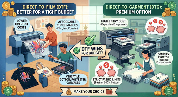 Is DTF or DTG Better for a Tight Budget?