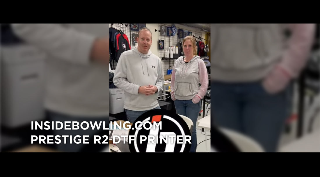 Mike & Kim from InsideBowling.com With Their New R2 DTF Printer