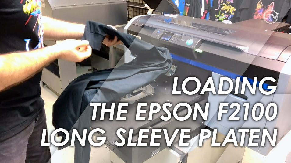 Loading A Shirt Onto An Epson F2100 DTG Printer Sleeve Platen