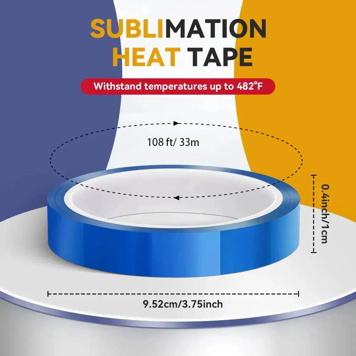 0.39" Sublimation Heat Tape (5 rolls Per box)