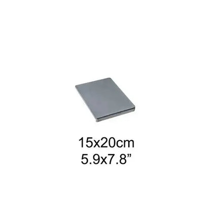 A rectangular gray item shown on a white background with text below reading 15x20cm and 5.9x7.8".