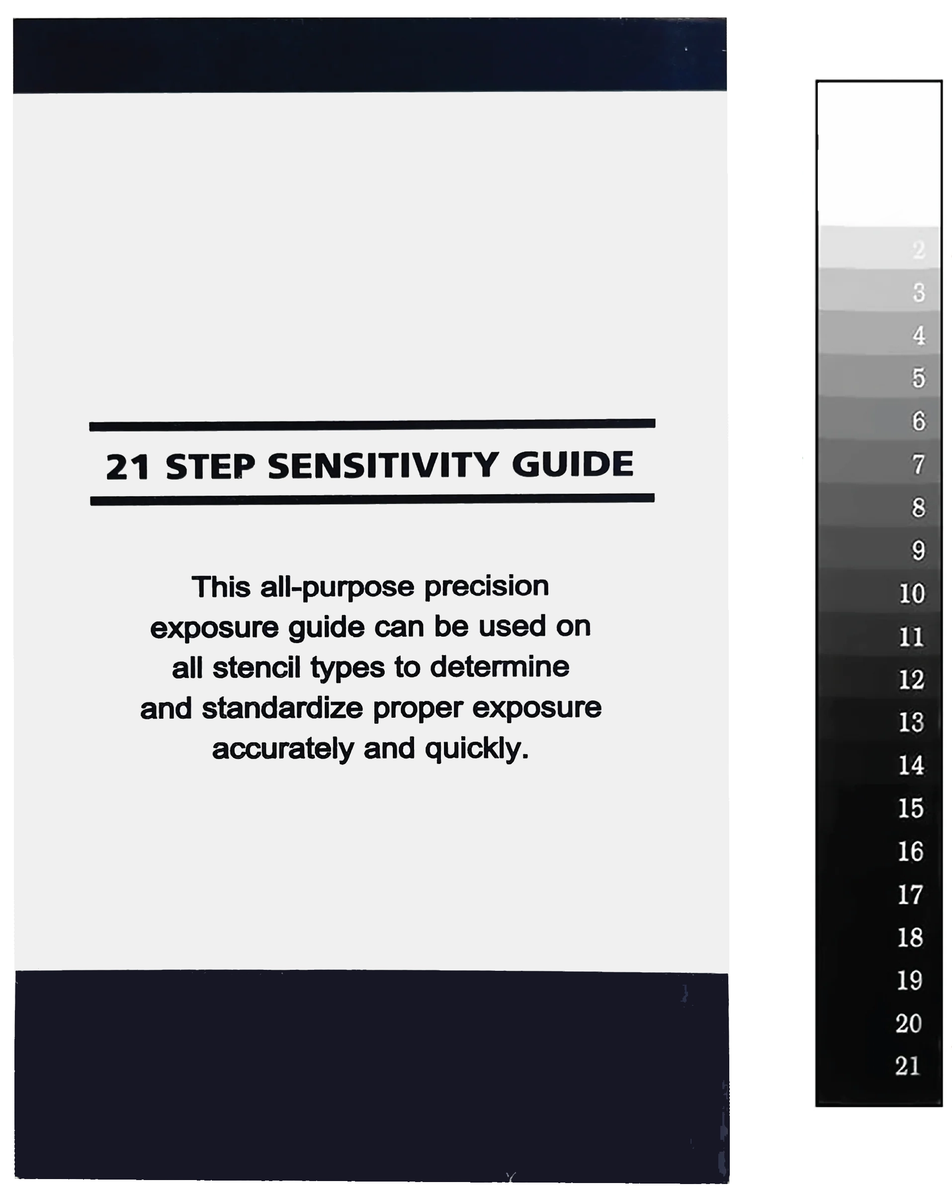 21 Step Sensitivity Guide for Screen Exposing