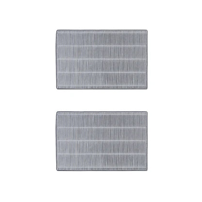 Two rectangular carbon air filters stacked vertically on a white background