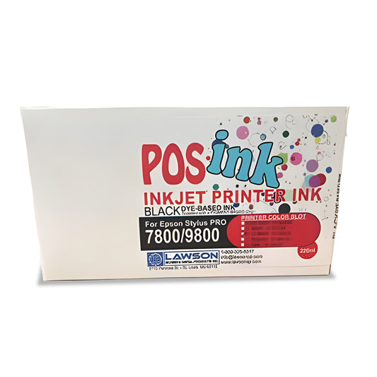 Epson Stylus Pro 7800 & 9800 POSink Dye Black Cartridges