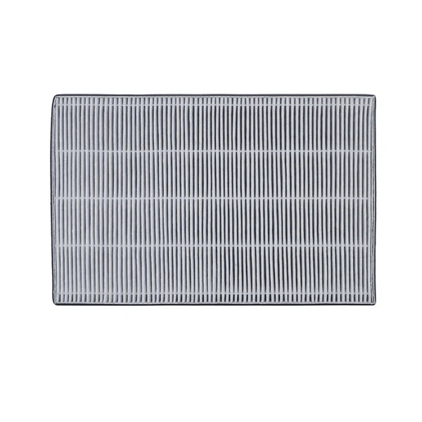 Rectangular air filter on a white background