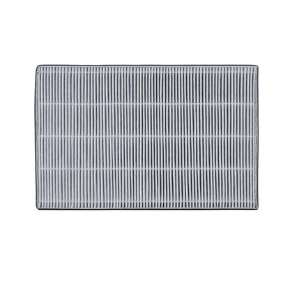 Rectangular air filter on a white background