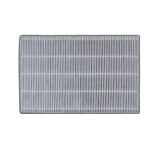 Rectangular air filter on a white background