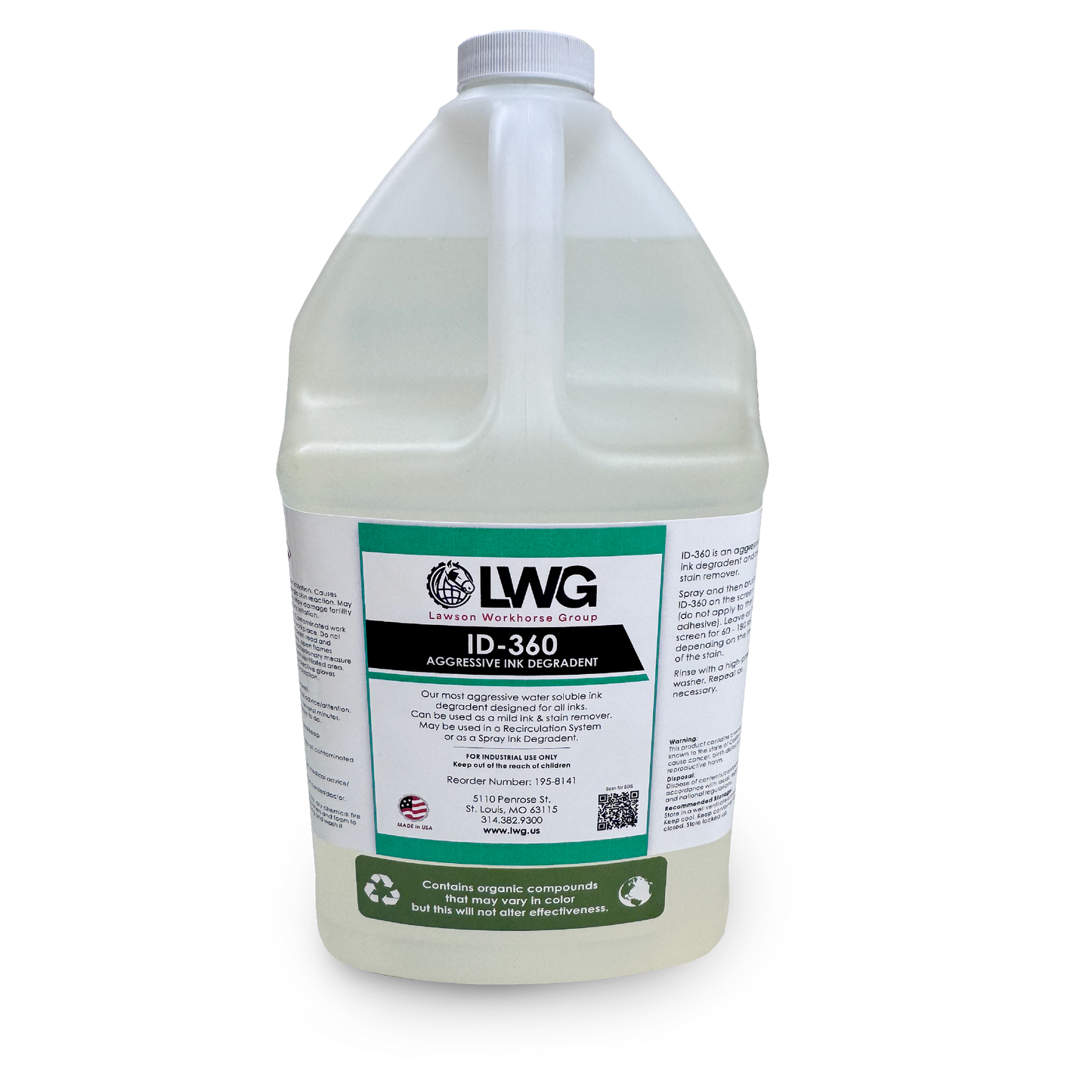 LWG ID-360 product container on a white background