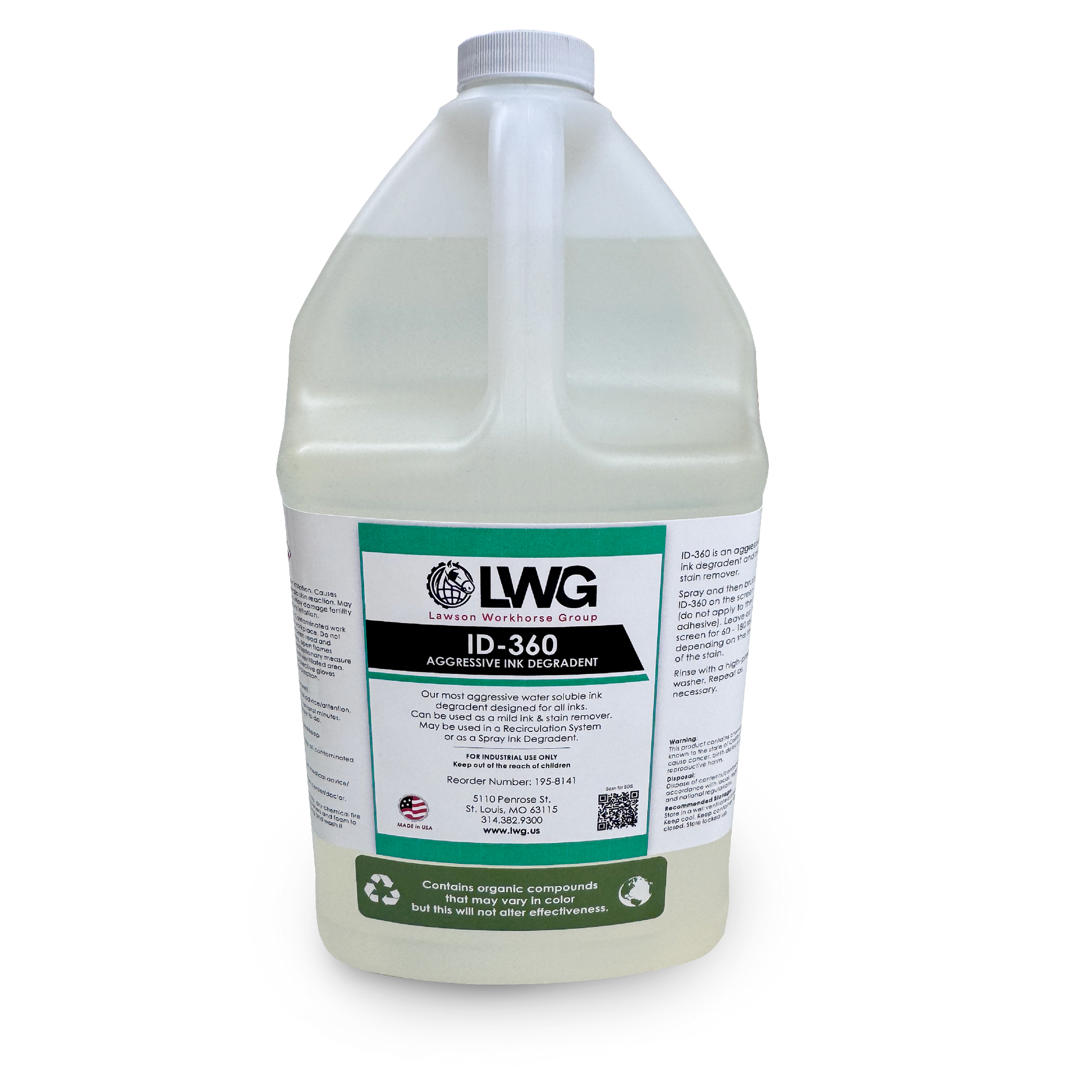 LWG ID-360 product container on a white background