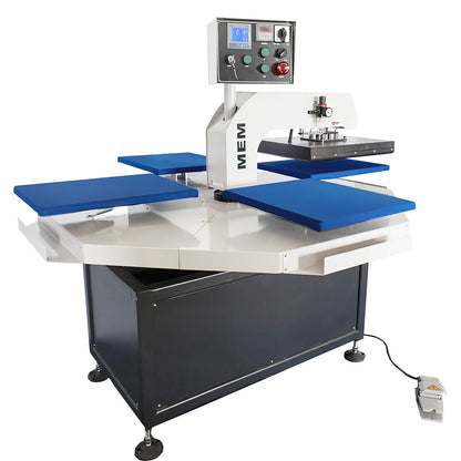 MEM Auto Pneumatic 4 or 8-Station Carousel Heat Transfer Machine