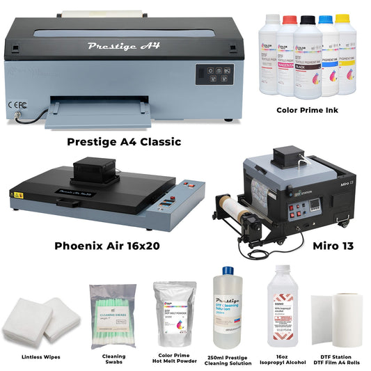 A4 Printer with Curing Oven and Shaker Bundle-DTF Bundle-DTF Station Lawson Screen & Digital Products dtf printer screen printing direct to fabric equipment machine printers equipment dtg printer screen printing direct to garment equipment machine printers