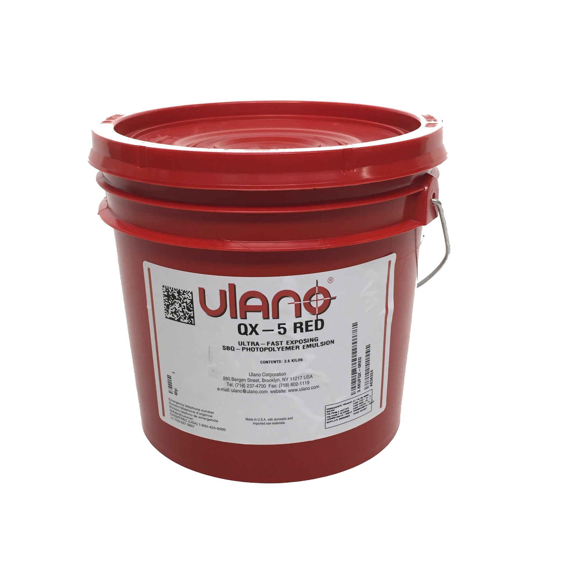 QX-5 Red Emulsion-Screen Printing Emulsion-Ulano Lawson Screen & Digital Products dtf printer screen printing direct to fabric equipment machine printers equipment dtg printer screen printing direct to garment equipment machine printers