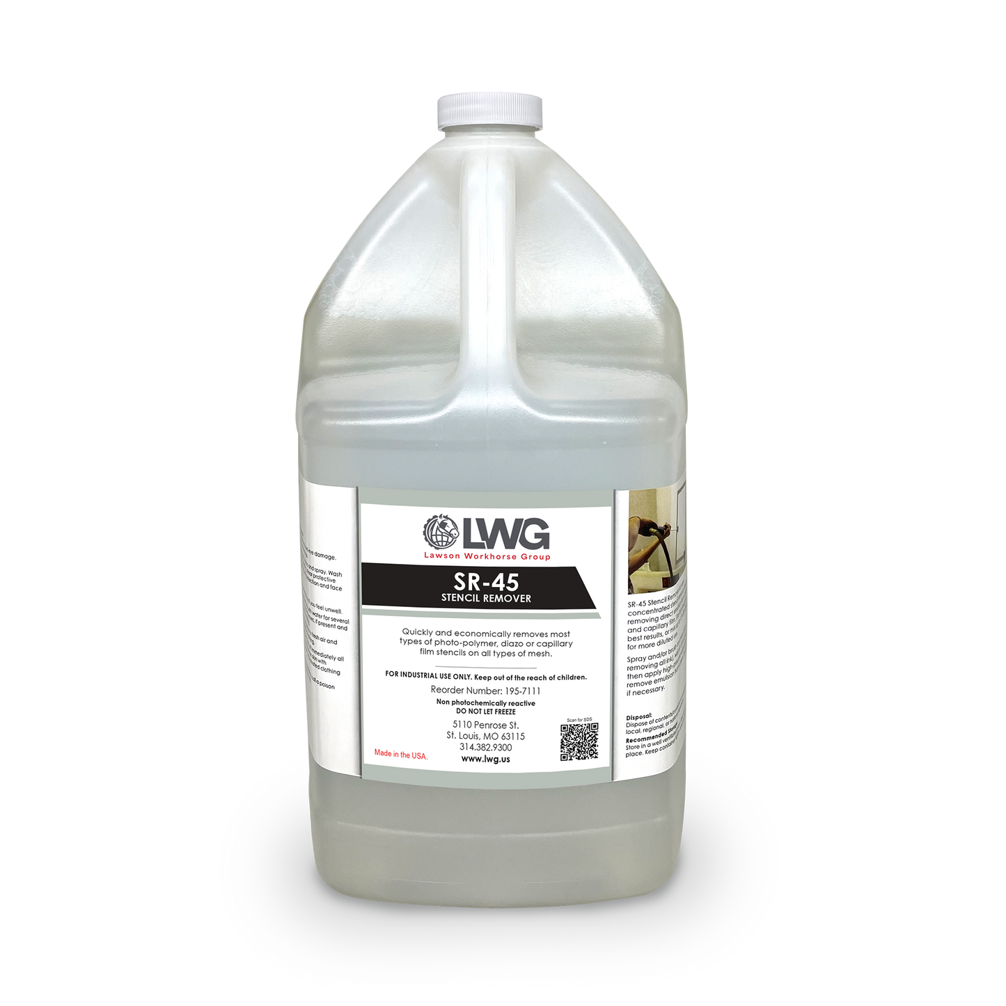 SR-45 Screen Printing Stencil Remover Chemical