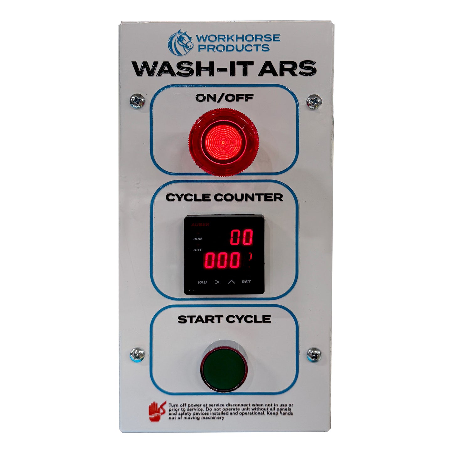 Workhorse Wash-IT ARS Screen Reclaimer/Developer control panel