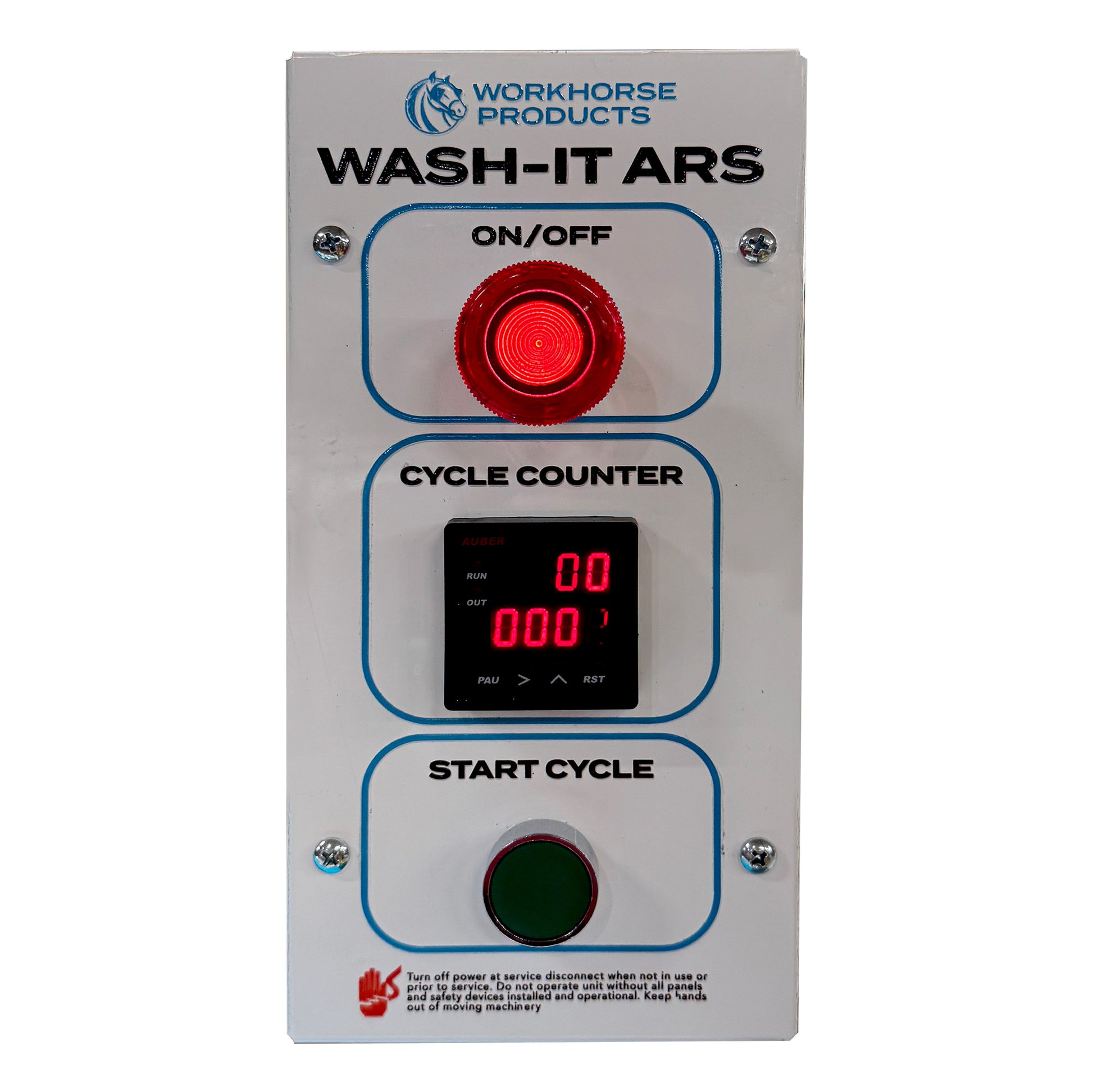 Workhorse Wash-IT ARS Screen Reclaimer/Developer control panel