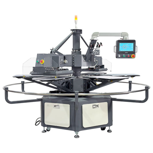 Industrial machine with a digital display on a white background