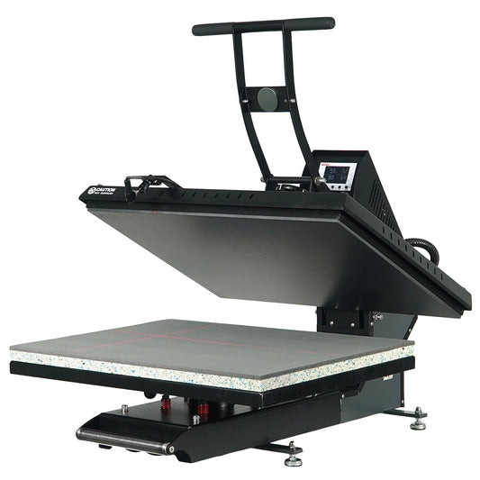 Heat press machine on a white background