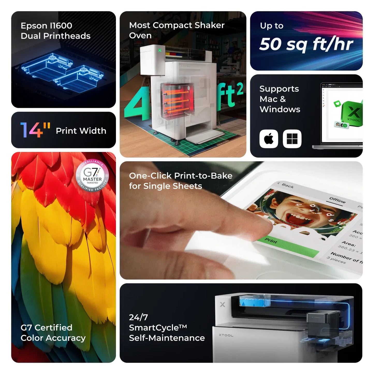 xTool DTF Apparel Printer Features