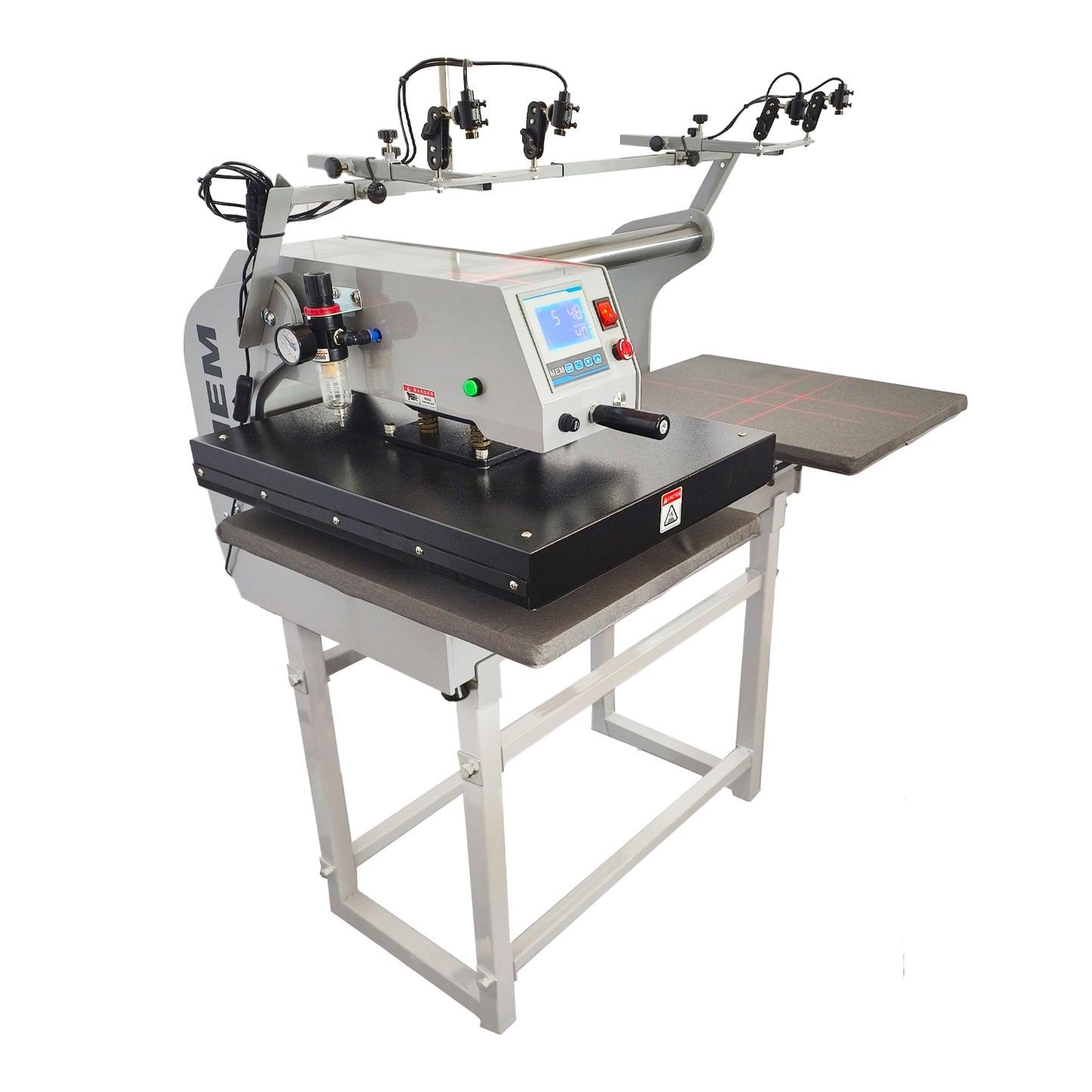 Industrial cutting machine on a white background