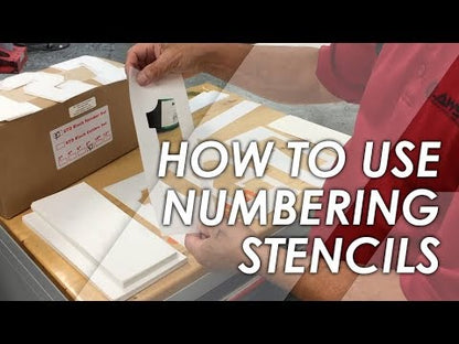 Standard Block Outline Screen Printing Numbering Stencil Set
