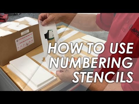 Standard Block Outline 12 Screen Printing Numbering Stencils