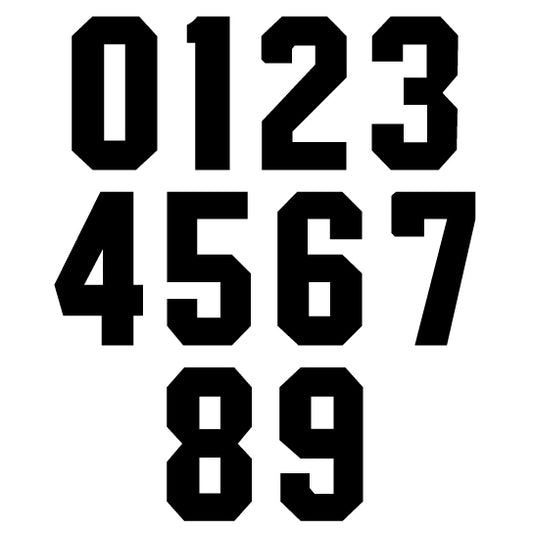 Standard Block Outline 12 Screen Printing Numbering Stencils