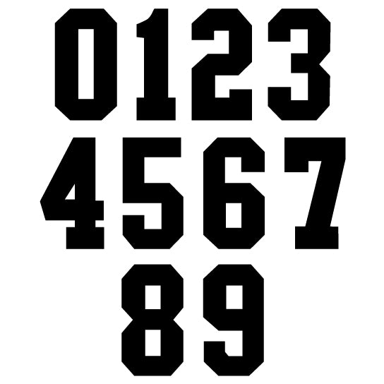 Full Block Screen Printing Numbering Stencil | Screen Print Numbers