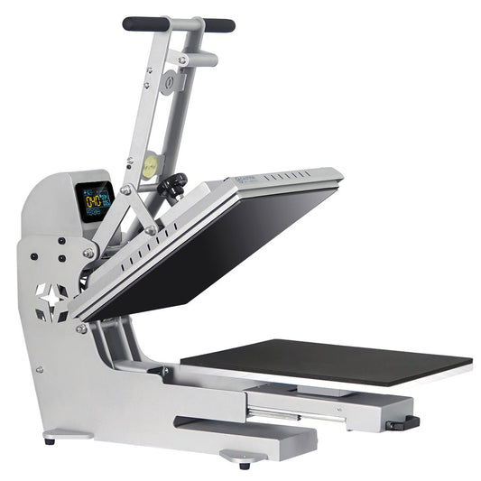 Heat press machine on a white background