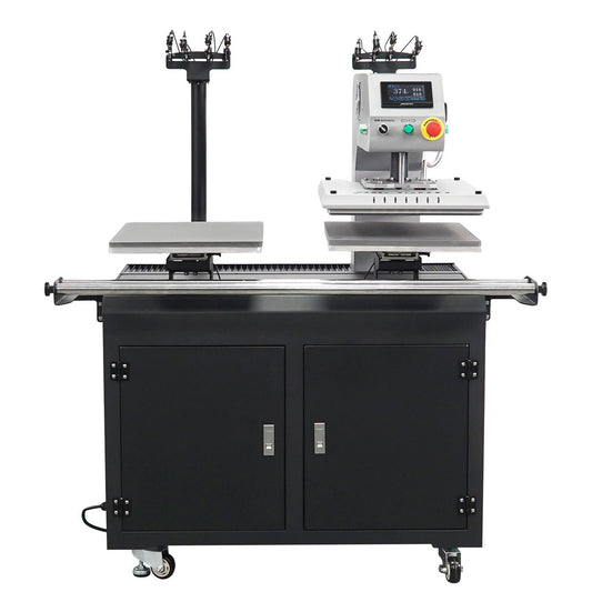 TITAN 16" x 20" Auto / Semi-Auto Dual Station Electric Heat Press with Stand