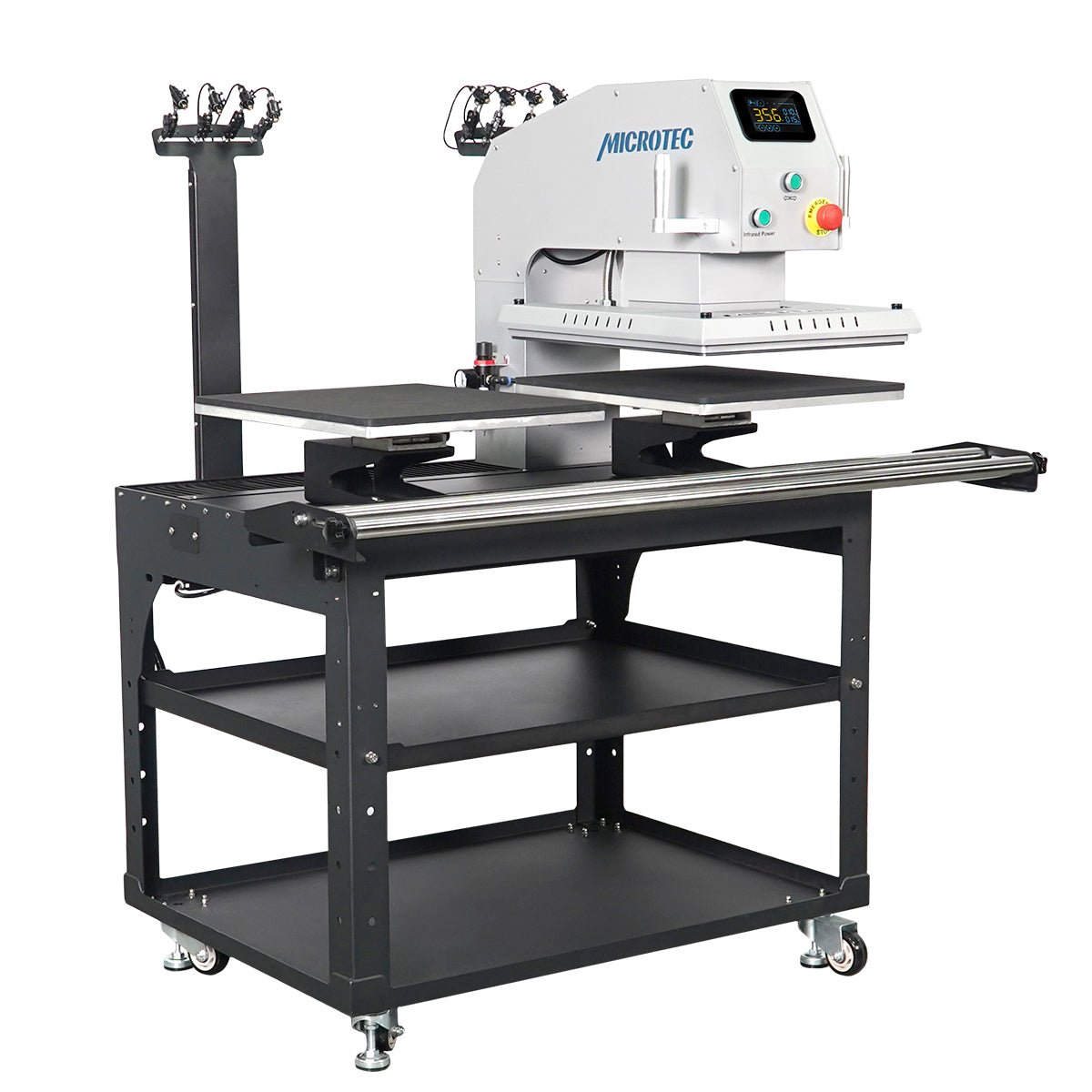 TITAN 16” x 20” Semi-Auto Dual Station Pneumatic Heat Press with Laser Alignment with Stand