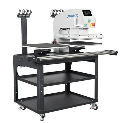 TITAN 16” x 20” Semi-Auto Dual Station Pneumatic Heat Press with Laser Alignment with Stand