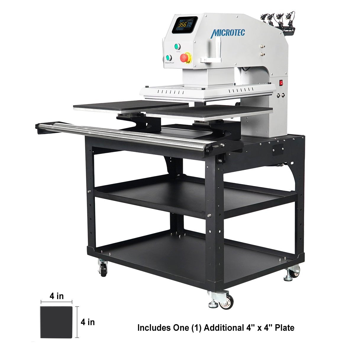 TITAN 16” x 24” Semi-Auto Dual Station Pneumatic Heat Press with Laser Alignment with Stand