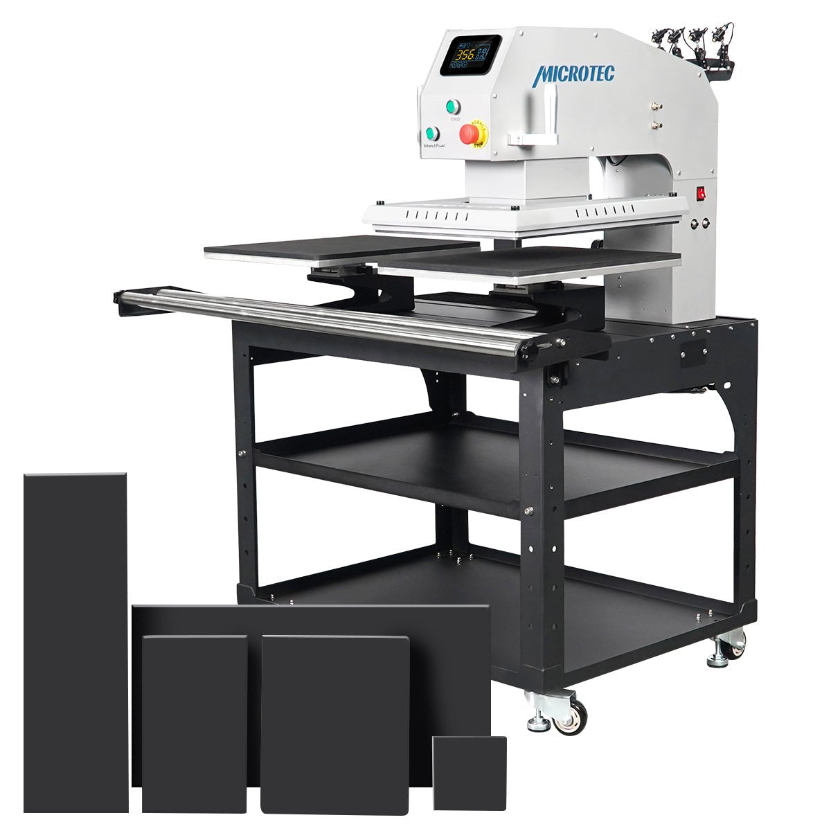 TITAN 16” x 20” Semi-Auto Dual Station Pneumatic Heat Press with Laser Alignment with Stand