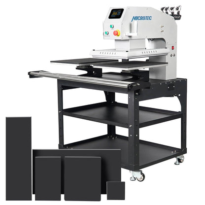 TITAN 16” x 20” Semi-Auto Dual Station Pneumatic Heat Press with Laser Alignment with Stand