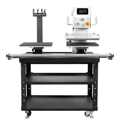 TITAN 16” x 20” Semi-Auto Dual Station Pneumatic Heat Press with Laser Alignment with Stand