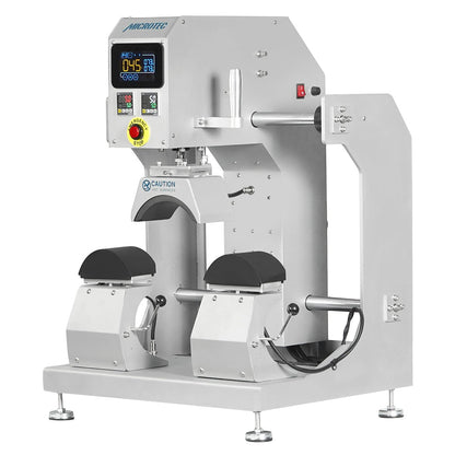 TITAN Double Station Dual Heat Pneumatic Cap & Label Combo Heat Press
