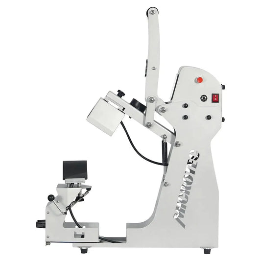 White industrial machine with a brand logo on a white background