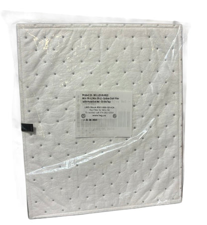 Quilted mattress pad with packaging on a white background