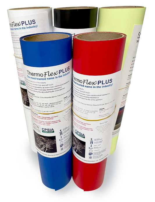 Specialty Materials ThermoFlex Plus For Knit Fabrics 15" x 5 Yard Roll-Vinyl-Specialty Materials Lawson Screen & Digital Products dtf printer screen printing direct to fabric equipment machine printers equipment dtg printer screen printing direct to garment equipment machine printers